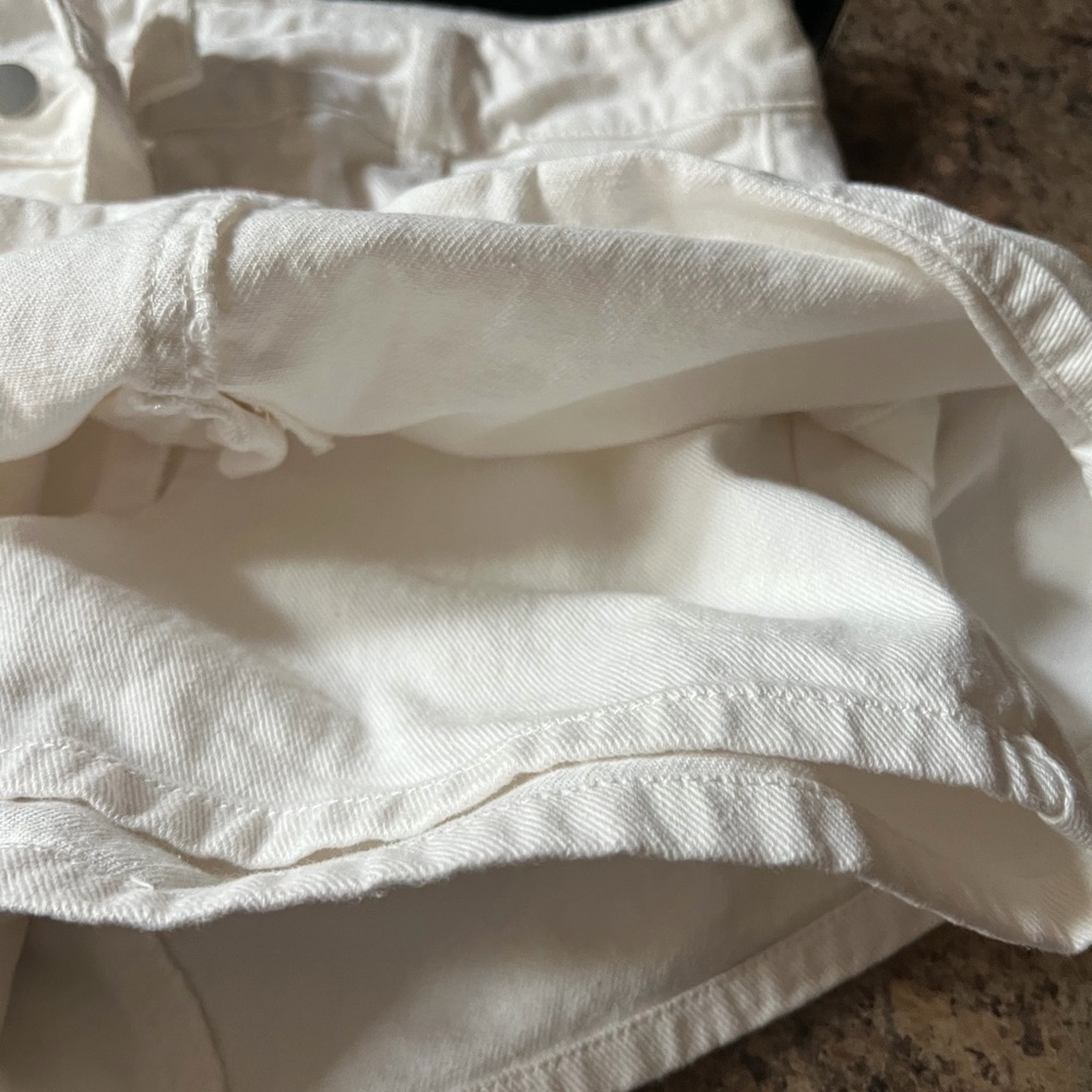 White Denim Mini Skirt - Picture 3 of 3